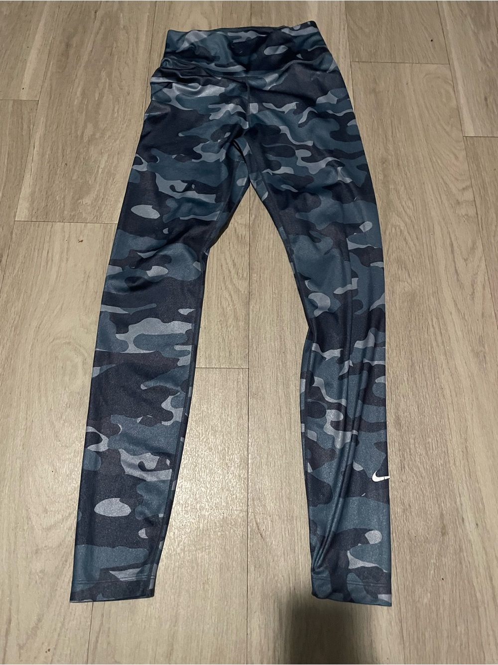 Nike Blue Camo High-Waist Leggings